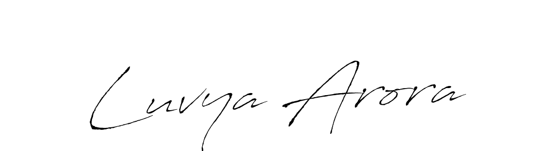 Design your own signature with our free online signature maker. With this signature software, you can create a handwritten (Antro_Vectra) signature for name Luvya Arora. Luvya Arora signature style 6 images and pictures png