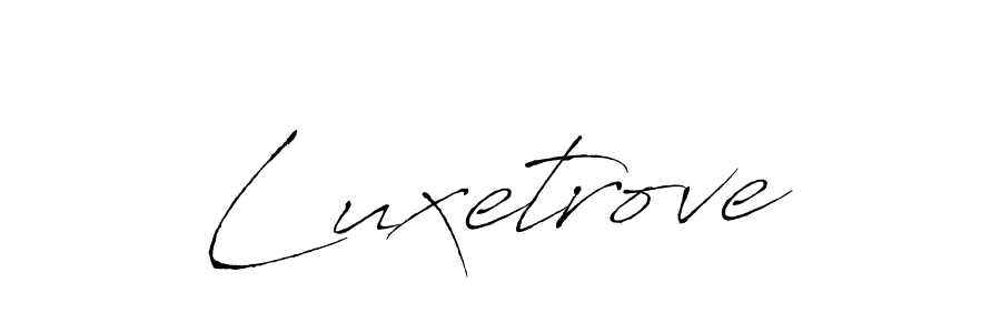 How to make Luxetrove signature? Antro_Vectra is a professional autograph style. Create handwritten signature for Luxetrove name. Luxetrove signature style 6 images and pictures png