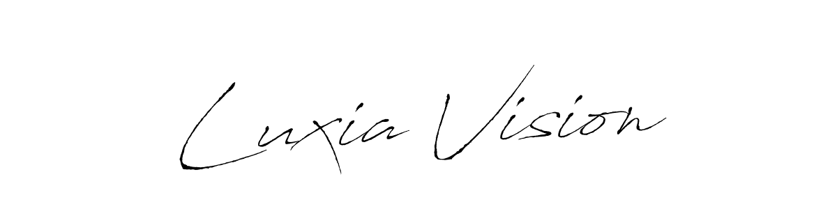 How to make Luxia Vision name signature. Use Antro_Vectra style for creating short signs online. This is the latest handwritten sign. Luxia Vision signature style 6 images and pictures png