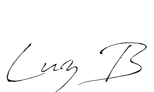 Luz B stylish signature style. Best Handwritten Sign (Antro_Vectra) for my name. Handwritten Signature Collection Ideas for my name Luz B. Luz B signature style 6 images and pictures png