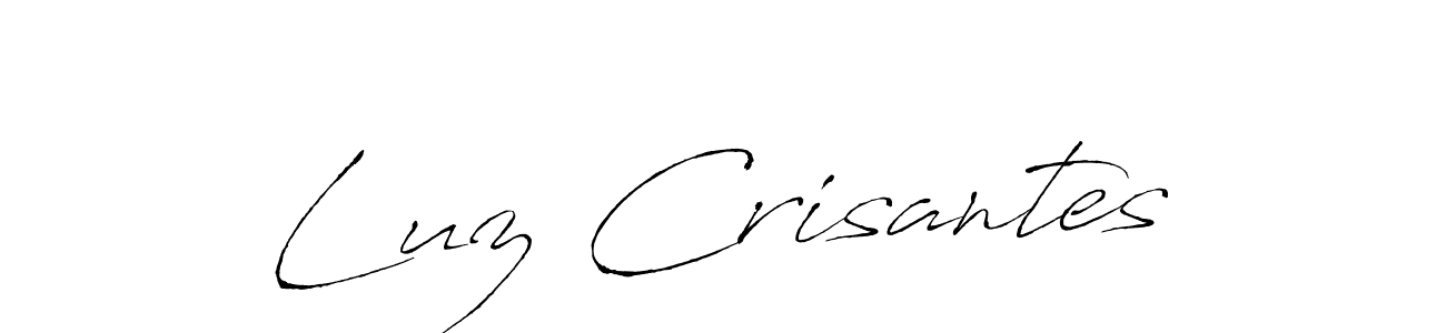 How to make Luz Crisantes name signature. Use Antro_Vectra style for creating short signs online. This is the latest handwritten sign. Luz Crisantes signature style 6 images and pictures png