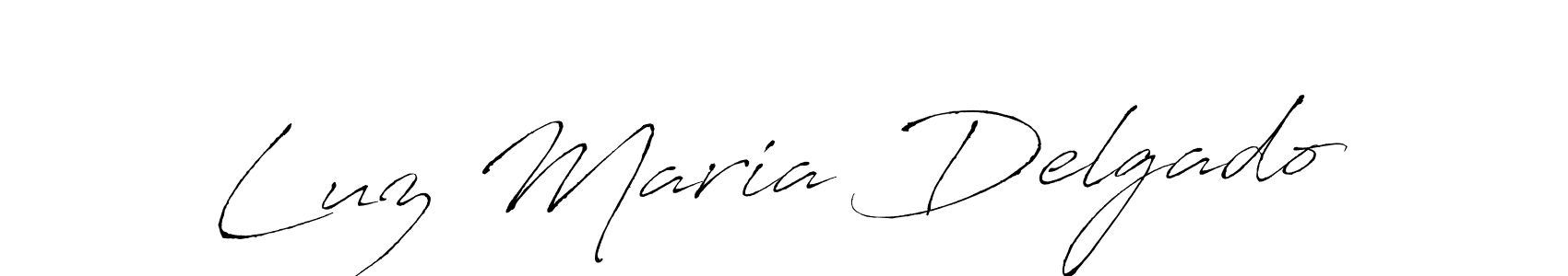 Luz Maria Delgado stylish signature style. Best Handwritten Sign (Antro_Vectra) for my name. Handwritten Signature Collection Ideas for my name Luz Maria Delgado. Luz Maria Delgado signature style 6 images and pictures png