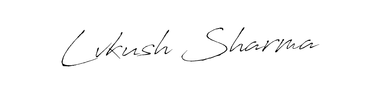 if you are searching for the best signature style for your name Lvkush Sharma. so please give up your signature search. here we have designed multiple signature styles  using Antro_Vectra. Lvkush Sharma signature style 6 images and pictures png