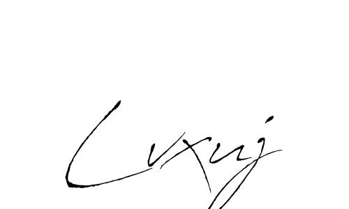 if you are searching for the best signature style for your name Lvxuj. so please give up your signature search. here we have designed multiple signature styles  using Antro_Vectra. Lvxuj signature style 6 images and pictures png