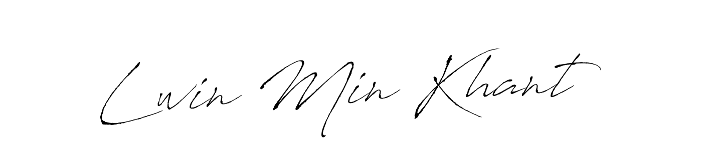 You should practise on your own different ways (Antro_Vectra) to write your name (Lwin Min Khant) in signature. don't let someone else do it for you. Lwin Min Khant signature style 6 images and pictures png