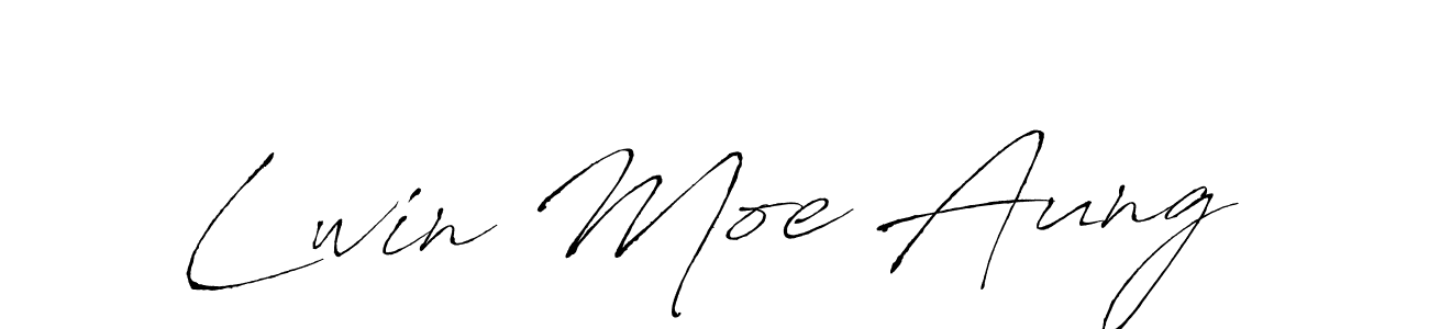 Design your own signature with our free online signature maker. With this signature software, you can create a handwritten (Antro_Vectra) signature for name Lwin Moe Aung. Lwin Moe Aung signature style 6 images and pictures png