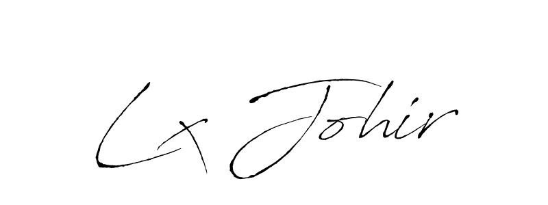 How to make Lx Johir signature? Antro_Vectra is a professional autograph style. Create handwritten signature for Lx Johir name. Lx Johir signature style 6 images and pictures png