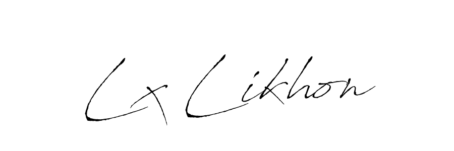 You should practise on your own different ways (Antro_Vectra) to write your name (Lx Likhon) in signature. don't let someone else do it for you. Lx Likhon signature style 6 images and pictures png