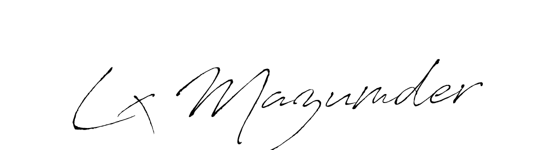 Antro_Vectra is a professional signature style that is perfect for those who want to add a touch of class to their signature. It is also a great choice for those who want to make their signature more unique. Get Lx Mazumder name to fancy signature for free. Lx Mazumder signature style 6 images and pictures png