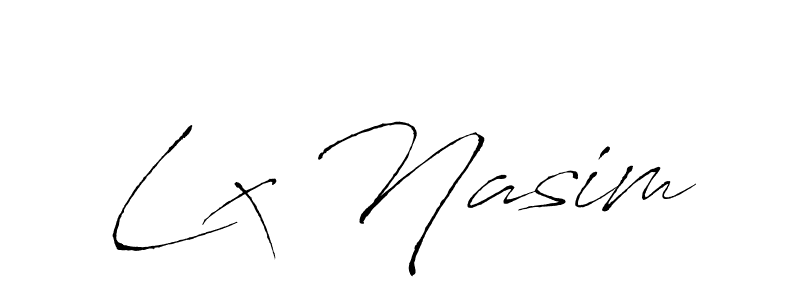Use a signature maker to create a handwritten signature online. With this signature software, you can design (Antro_Vectra) your own signature for name Lx Nasim. Lx Nasim signature style 6 images and pictures png