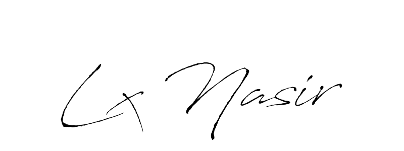 How to make Lx Nasir signature? Antro_Vectra is a professional autograph style. Create handwritten signature for Lx Nasir name. Lx Nasir signature style 6 images and pictures png