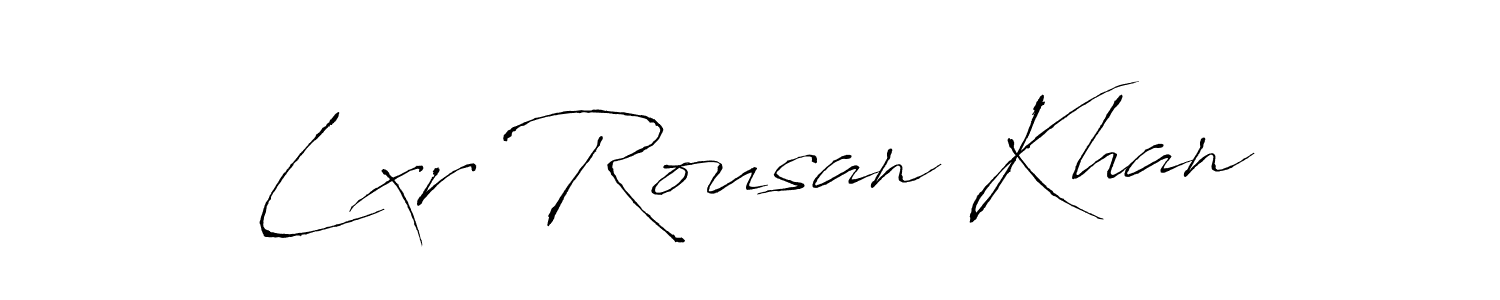 You can use this online signature creator to create a handwritten signature for the name Lxr Rousan Khan. This is the best online autograph maker. Lxr Rousan Khan signature style 6 images and pictures png