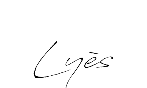 How to make Lyès name signature. Use Antro_Vectra style for creating short signs online. This is the latest handwritten sign. Lyès signature style 6 images and pictures png