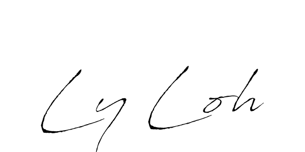 How to make Ly Loh signature? Antro_Vectra is a professional autograph style. Create handwritten signature for Ly Loh name. Ly Loh signature style 6 images and pictures png