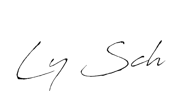 How to make Ly Sch signature? Antro_Vectra is a professional autograph style. Create handwritten signature for Ly Sch name. Ly Sch signature style 6 images and pictures png