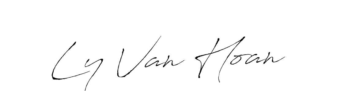 Make a beautiful signature design for name Ly Van Hoan. With this signature (Antro_Vectra) style, you can create a handwritten signature for free. Ly Van Hoan signature style 6 images and pictures png
