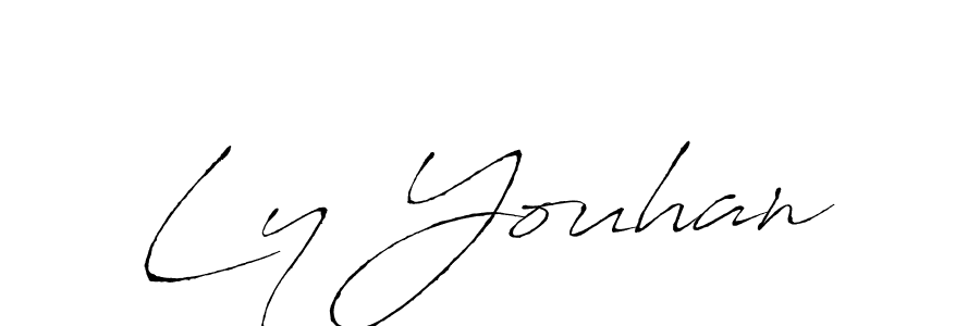 This is the best signature style for the Ly Youhan name. Also you like these signature font (Antro_Vectra). Mix name signature. Ly Youhan signature style 6 images and pictures png