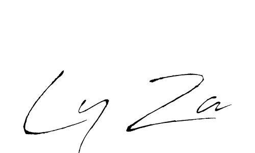 Design your own signature with our free online signature maker. With this signature software, you can create a handwritten (Antro_Vectra) signature for name Ly Za. Ly Za signature style 6 images and pictures png