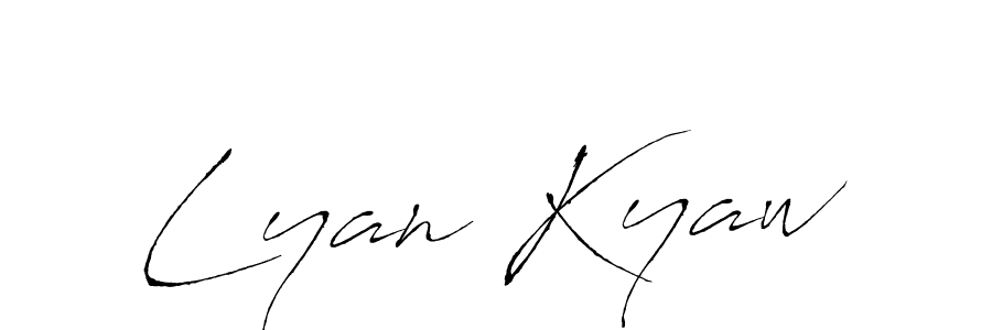 Similarly Antro_Vectra is the best handwritten signature design. Signature creator online .You can use it as an online autograph creator for name Lyan Kyaw. Lyan Kyaw signature style 6 images and pictures png