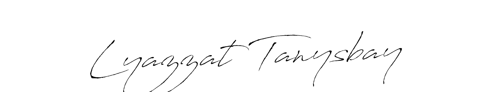 Similarly Antro_Vectra is the best handwritten signature design. Signature creator online .You can use it as an online autograph creator for name Lyazzat Tanysbay. Lyazzat Tanysbay signature style 6 images and pictures png