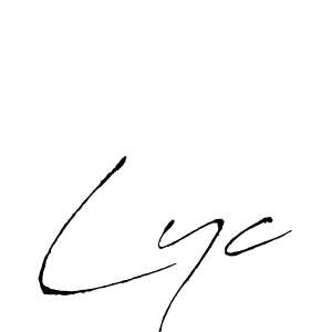 Make a beautiful signature design for name Lyc. With this signature (Antro_Vectra) style, you can create a handwritten signature for free. Lyc signature style 6 images and pictures png