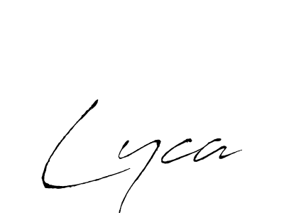 Antro_Vectra is a professional signature style that is perfect for those who want to add a touch of class to their signature. It is also a great choice for those who want to make their signature more unique. Get Lyca name to fancy signature for free. Lyca signature style 6 images and pictures png