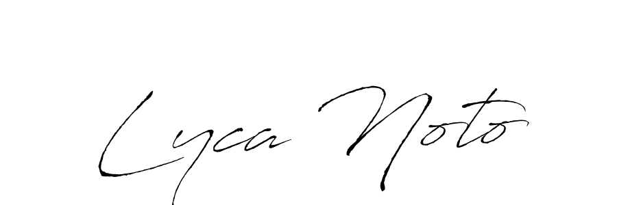 It looks lik you need a new signature style for name Lyca Noto. Design unique handwritten (Antro_Vectra) signature with our free signature maker in just a few clicks. Lyca Noto signature style 6 images and pictures png