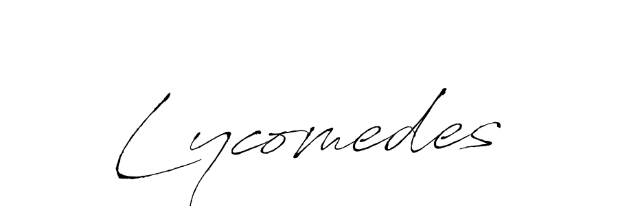 Make a beautiful signature design for name Lycomedes. With this signature (Antro_Vectra) style, you can create a handwritten signature for free. Lycomedes signature style 6 images and pictures png