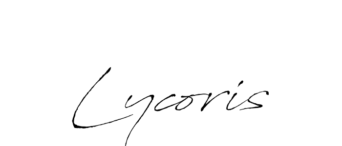 Create a beautiful signature design for name Lycoris. With this signature (Antro_Vectra) fonts, you can make a handwritten signature for free. Lycoris signature style 6 images and pictures png