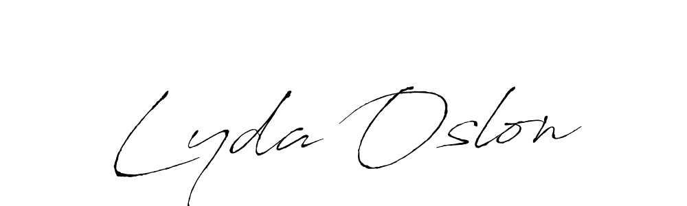 Design your own signature with our free online signature maker. With this signature software, you can create a handwritten (Antro_Vectra) signature for name Lyda Oslon. Lyda Oslon signature style 6 images and pictures png