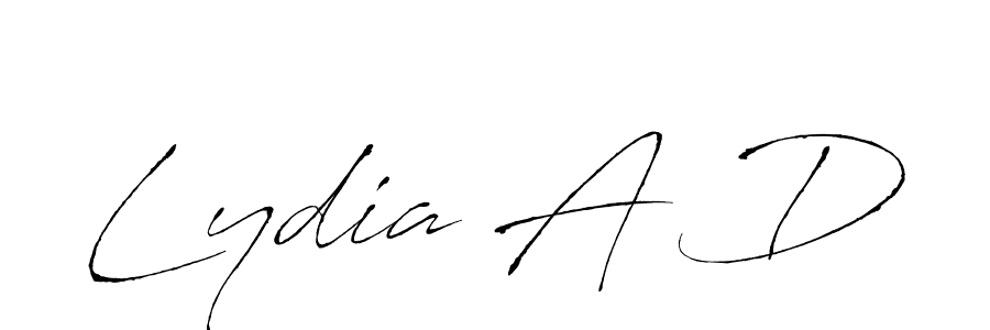Also You can easily find your signature by using the search form. We will create Lydia A D name handwritten signature images for you free of cost using Antro_Vectra sign style. Lydia A D signature style 6 images and pictures png