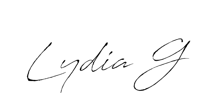 How to make Lydia G signature? Antro_Vectra is a professional autograph style. Create handwritten signature for Lydia G name. Lydia G signature style 6 images and pictures png