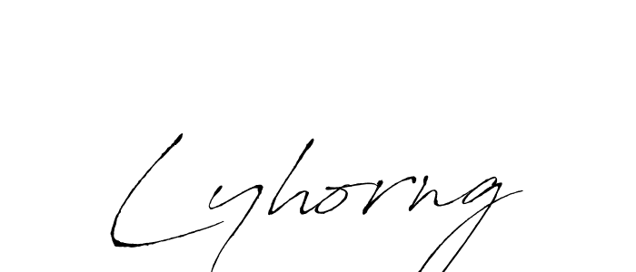 How to make Lyhorng signature? Antro_Vectra is a professional autograph style. Create handwritten signature for Lyhorng name. Lyhorng signature style 6 images and pictures png