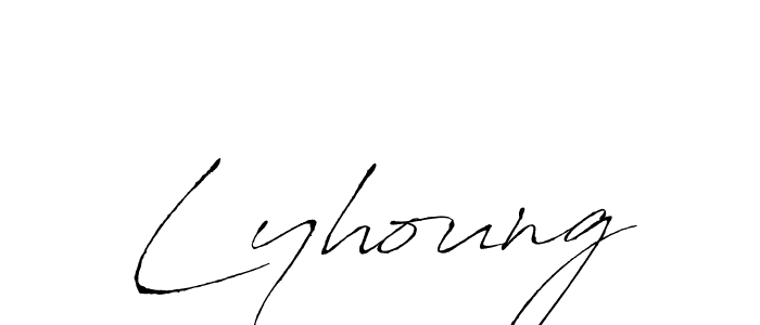 The best way (Antro_Vectra) to make a short signature is to pick only two or three words in your name. The name Lyhoung include a total of six letters. For converting this name. Lyhoung signature style 6 images and pictures png