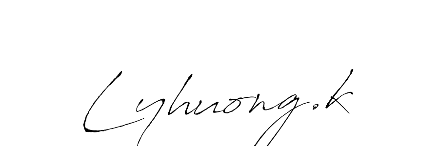 if you are searching for the best signature style for your name Lyhuong.k. so please give up your signature search. here we have designed multiple signature styles  using Antro_Vectra. Lyhuong.k signature style 6 images and pictures png