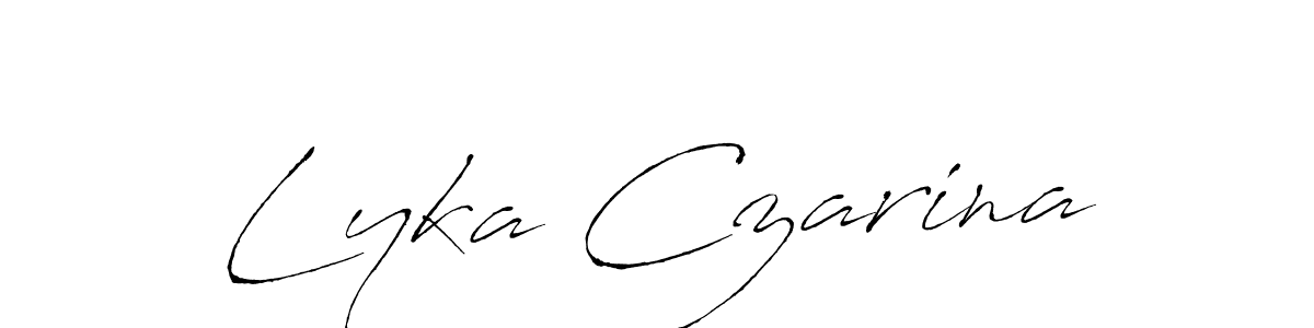 Create a beautiful signature design for name Lyka Czarina. With this signature (Antro_Vectra) fonts, you can make a handwritten signature for free. Lyka Czarina signature style 6 images and pictures png