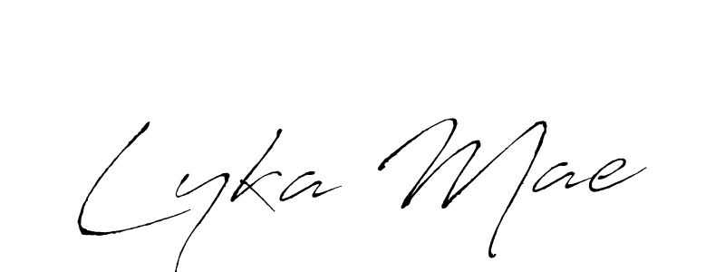 Lyka Mae stylish signature style. Best Handwritten Sign (Antro_Vectra) for my name. Handwritten Signature Collection Ideas for my name Lyka Mae. Lyka Mae signature style 6 images and pictures png