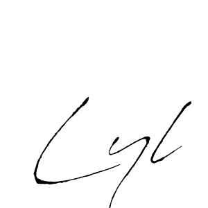How to make Lyl name signature. Use Antro_Vectra style for creating short signs online. This is the latest handwritten sign. Lyl signature style 6 images and pictures png