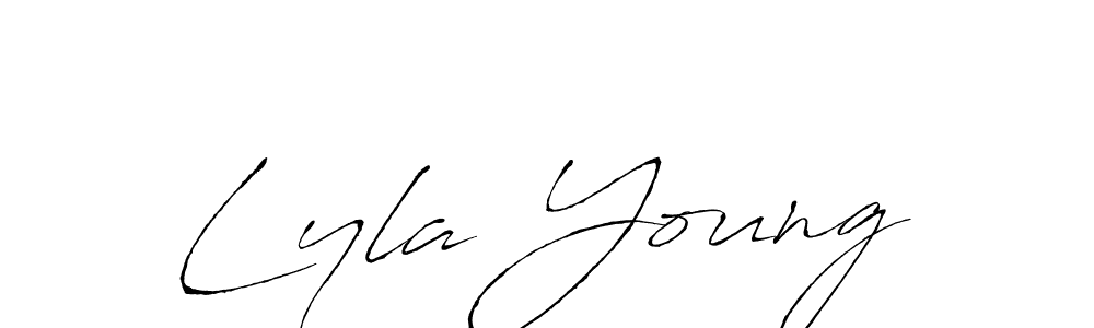 Use a signature maker to create a handwritten signature online. With this signature software, you can design (Antro_Vectra) your own signature for name Lyla Young. Lyla Young signature style 6 images and pictures png