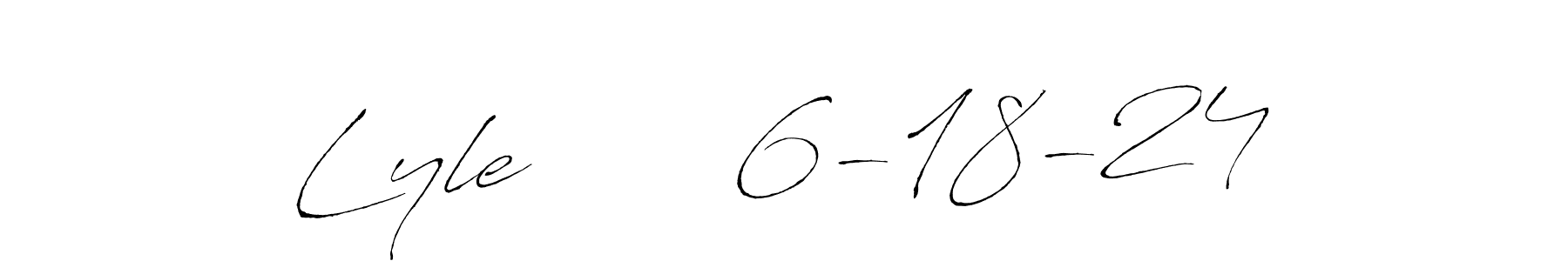 Use a signature maker to create a handwritten signature online. With this signature software, you can design (Antro_Vectra) your own signature for name Lyle       6-18-24. Lyle       6-18-24 signature style 6 images and pictures png