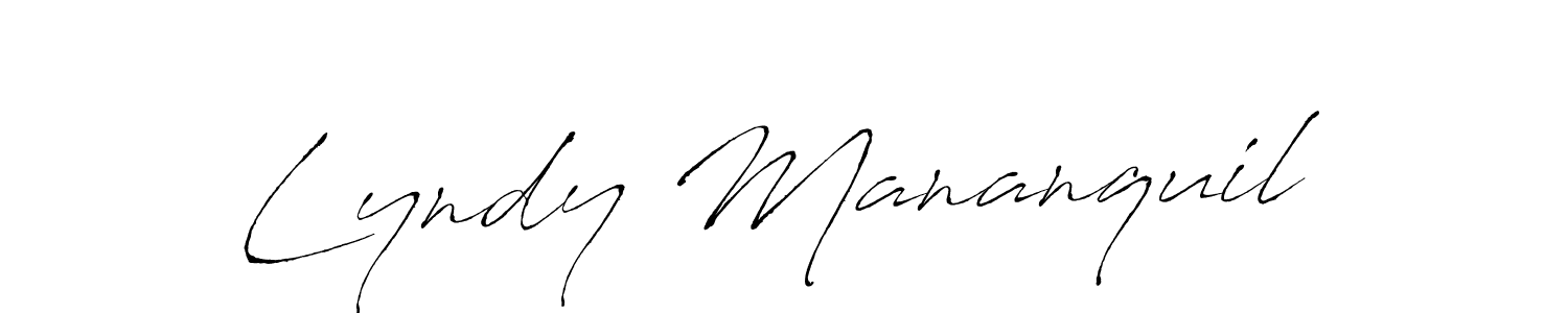 How to make Lyndy Mananquil signature? Antro_Vectra is a professional autograph style. Create handwritten signature for Lyndy Mananquil name. Lyndy Mananquil signature style 6 images and pictures png