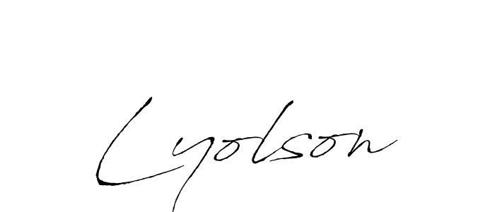 Design your own signature with our free online signature maker. With this signature software, you can create a handwritten (Antro_Vectra) signature for name Lyolson. Lyolson signature style 6 images and pictures png