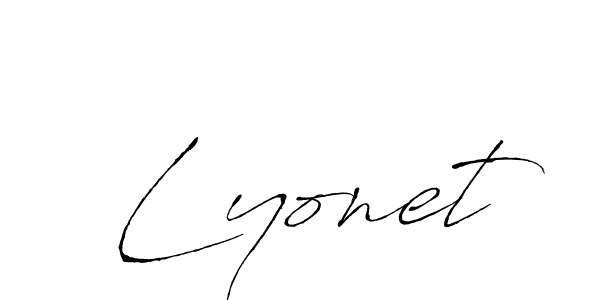 It looks lik you need a new signature style for name Lyonet. Design unique handwritten (Antro_Vectra) signature with our free signature maker in just a few clicks. Lyonet signature style 6 images and pictures png