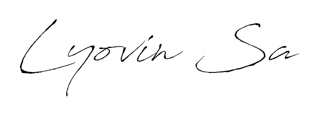 The Antro_Vectra lettering style adds unique flourish to name Lyovin Sa. Stand out with a custom digital autograph made in seconds. Lyovin Sa signature style 6 images and pictures png