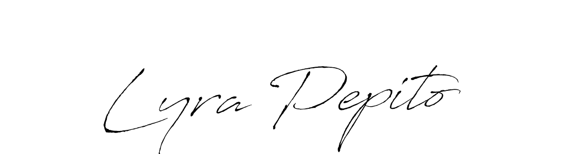 Similarly Antro_Vectra is the best handwritten signature design. Signature creator online .You can use it as an online autograph creator for name Lyra Pepito. Lyra Pepito signature style 6 images and pictures png