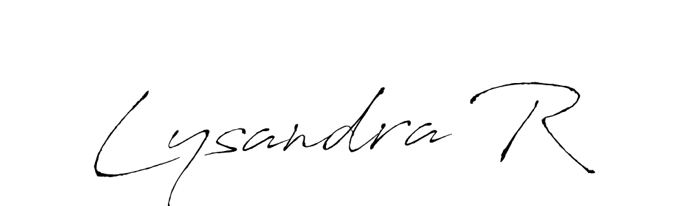 The best way (Antro_Vectra) to make a short signature is to pick only two or three words in your name. The name Lysandra R include a total of six letters. For converting this name. Lysandra R signature style 6 images and pictures png