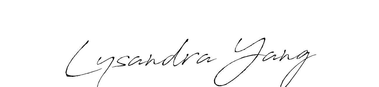 Make a beautiful signature design for name Lysandra Yang. With this signature (Antro_Vectra) style, you can create a handwritten signature for free. Lysandra Yang signature style 6 images and pictures png