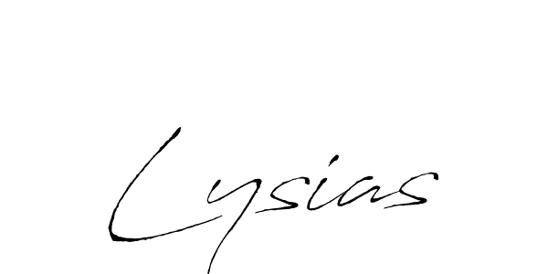 Create a beautiful signature design for name Lysias. With this signature (Antro_Vectra) fonts, you can make a handwritten signature for free. Lysias signature style 6 images and pictures png