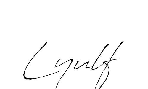 Use a signature maker to create a handwritten signature online. With this signature software, you can design (Antro_Vectra) your own signature for name Lyulf. Lyulf signature style 6 images and pictures png