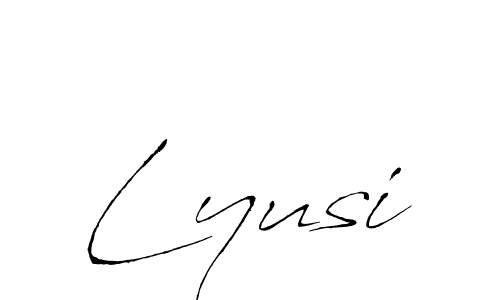 Create a beautiful signature design for name Lyusi. With this signature (Antro_Vectra) fonts, you can make a handwritten signature for free. Lyusi signature style 6 images and pictures png